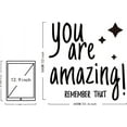 thumbnail image 2 of You are Amazing Quotes Wall Stickers Vinyl Inspirational Wall Decals DIY Saying Wall Art Home Decoration for Bedroom Gym Office Home Words Mixed Color DIY, 2 of 3