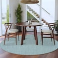 thumbnail image 4 of Haze Blue 5ft Round Rug, Farmhouse Burlap Solid Blue Color Modern Linen Texture Non-Skid Rubber Backing Large Area Rugs - Living Room Bedroom Home Office, Indoor Floor Mat Carpets Washable Rug, 4 of 9