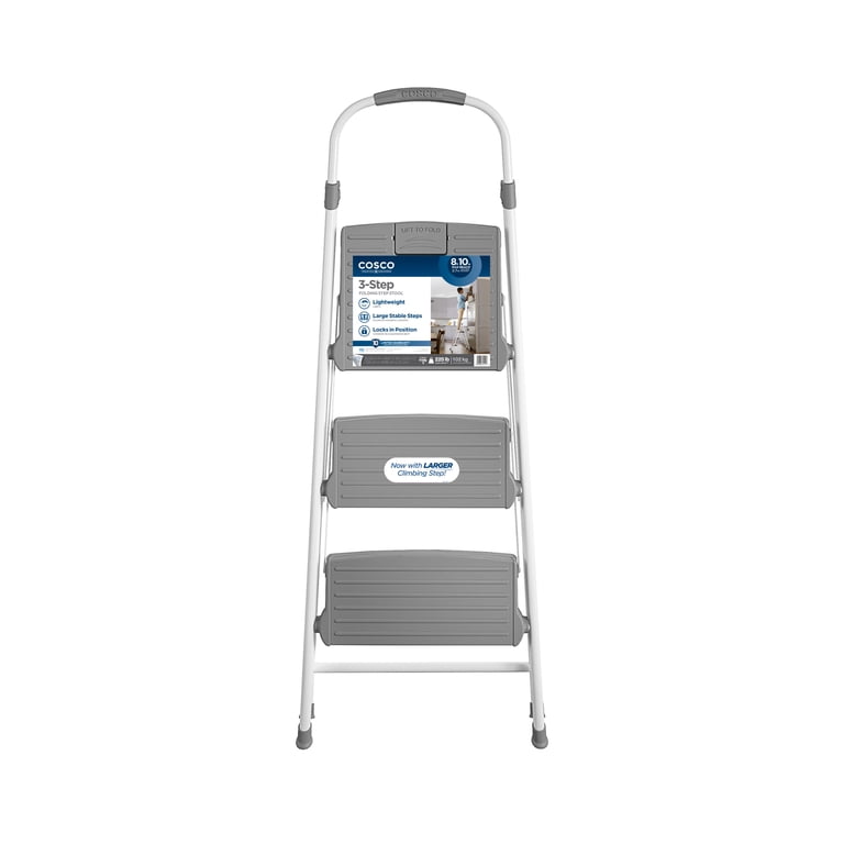 Cosco 3-Step Connection Step Stool, 8 Ft 10 In Reach photo 3