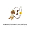 thumbnail image 4 of YujiCraft Cat Toys Interactive Hanging Teaser Set, Self-Play Swing Toy with Elastic Rope Feather Catnip Ball for Indoor Cats,Light pink, 4 of 8