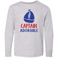 thumbnail image 3 of Inktastic Captain Adorable, Sail Boat, Sailing - Red Blue Long Sleeve Youth T-Shirt, 3 of 5