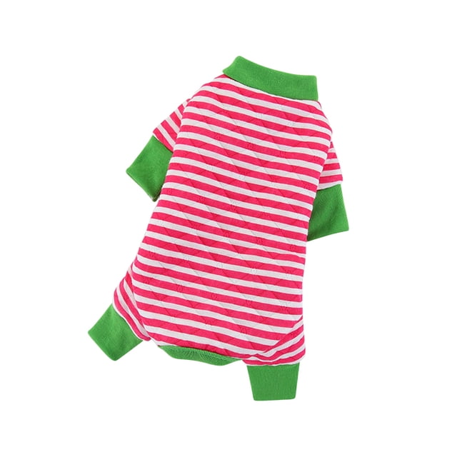 Fiudx Chaleco de Invierno para Mascotas, Diseño Acolchado a Rayas, Algodón Suave, Moderno y Transpirable, Cómodo para Verano y Primavera, Tallas Xs-Xl.