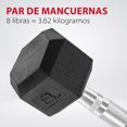 thumbnail image 2 of Juego De 2 Mancuernas Hexagonales Altera BRS De Acero 8 Lbs, 2 of 6