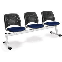 Stars 3-Beam Seating with 3 Seats, Navy