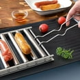thumbnail image 2 of Hotdog Roller Grillers Sausage Roller Rack BBQ w/Long Handle Stainless Steel, 2 of 12