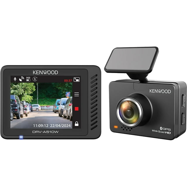 Kenwood DRV-A510W HD Dash Cam with 2" Display, GPS and Wi-Fi