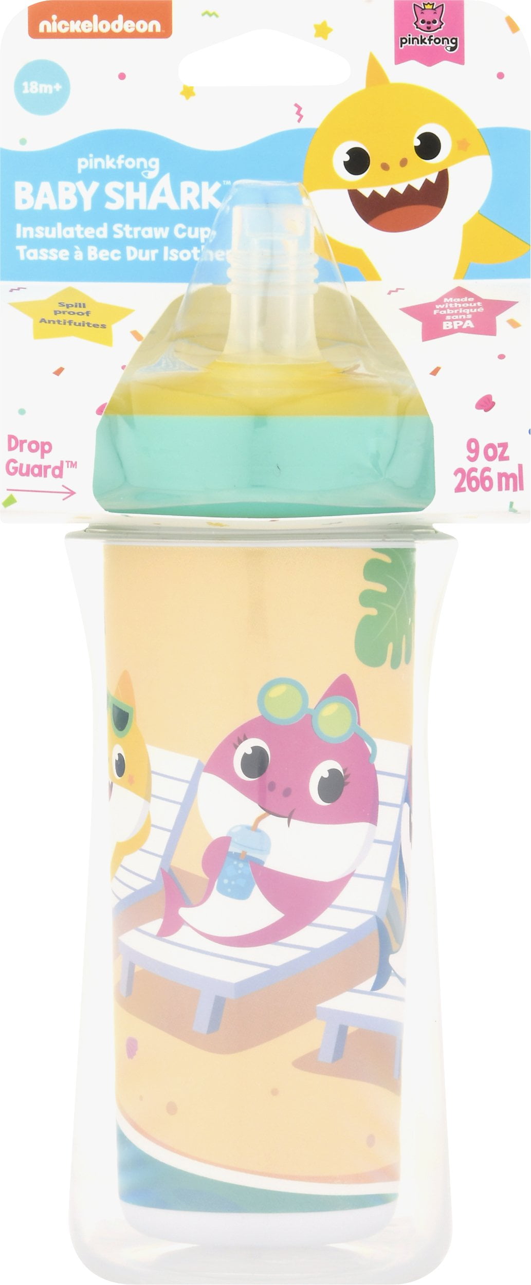 The First Years Pinkfong Baby Shark Insulated Sippy Cup - Spill Proof  Toddler Cups - Made Without BPA - 9 Oz - 2 Count