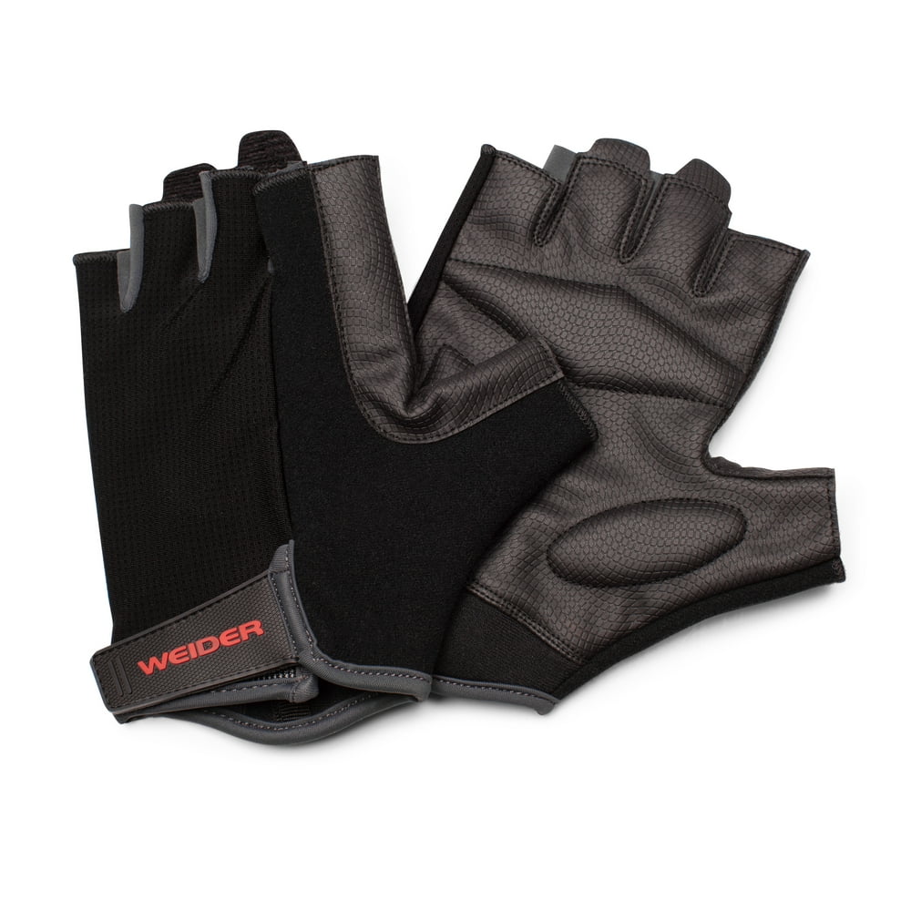 Weider Classic Series Weightlifting Gloves with HalfFinger Design for Breathability, l/xl