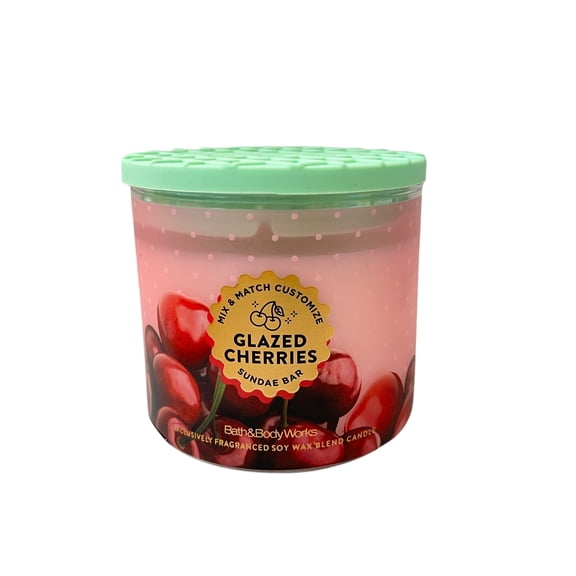 Bath & Body Works Glazed Cherries 3 Wick Candle 14.5 oz