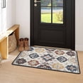 thumbnail image 3 of Washable Vintage Kitchen Mat 31"x20" Non Slip Soft Plush Low Profile Kitchen Rug, Distressed Medallion Oriental Style Sink Mat for Laundry Room Bedroom Office, 3 of 6