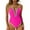 Neon, variant on FDGIU Women OnePiece Swimsuit Deep V Neck Neon Cute Bathing Suit Back Tie Swim Suits