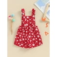 thumbnail image 4 of Bagilaanoe 4th of July Jumpsuit Shorts for Toddler Baby Girl Sleeveless Stars Romper Denim Overalls 6M 12M 18M 24M 3T 4T 5T 6T Kids Short Pants Independence Day Clothes, 4 of 7