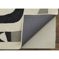 thumbnail image 4 of HomeRoots 514418 10 x 14 ft. Ivory Gray & Black Wool Abstract Hand Tufted Handmade Rectangle Area Rug, 4 of 5