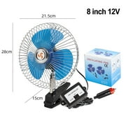 12V24V Metal Car Fan Truck Shaking Head Electric Fan Silent Strong Wind Cooling