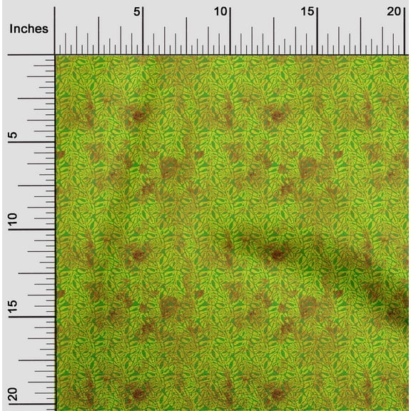 oneOone Polyester Lycra Green Fabric Batik Sewing Craft Projects Fabric Prints By Yard 56 Inch Wide - WE