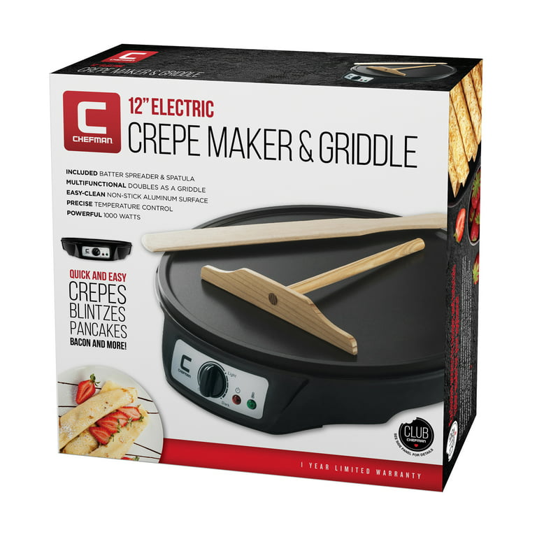 12 Nonstick Electric Crepe Maker & Griddle