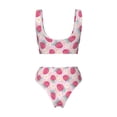 thumbnail image 5 of Daiia Floral Strawberr Women's Bikini Set Two Piece Swimsuit High Waisted Bikini Adjustable Straps Bikini Perfect for Beach, Pool, and Summer Vacation-XX-Large, 5 of 9