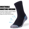 thumbnail image 3 of Kodal Copper Infused Crew Socks Business Athletic Moisture Wicking Odor Free Comfortable for All Day Wear (4/5 Pairs), 3 of 12