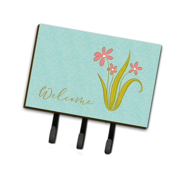 Flowers Welcome Leash or Key Holder
