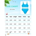 thumbnail image 2 of Usaibhir Girls Swimsuit Two Piece High Waist Athletic Piping Girls Bathing Suit Cute Fashion Classic Bikinis Set Kids Swim Suits 9-15T, 2 of 8