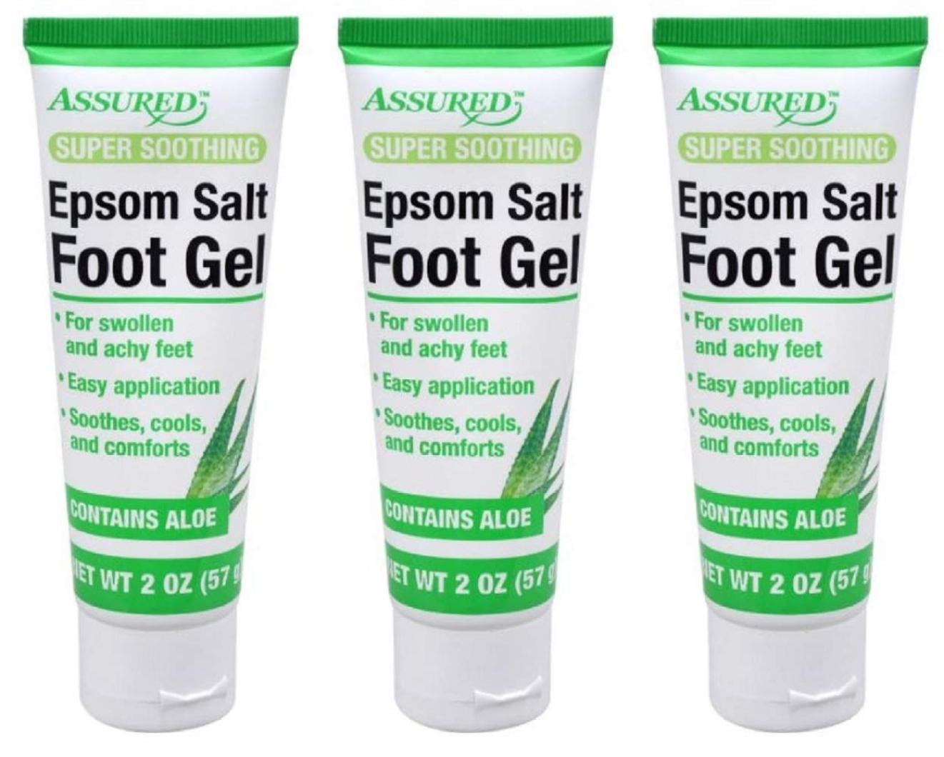 Epsom Salt Foot Gel for Swollen Achy Feet, 3ct Set
