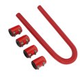 thumbnail image 1 of 48" Flexible Radiator Hose, Stainless Steel Universal Coolant Water Hose Kit with Chrome Caps  Engine Cooling Hose for Automotive Applications, 1 of 7