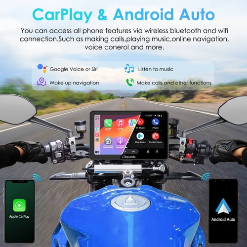 Carpuride W712D Wireless Carplay Android Auto Waterproof IP67