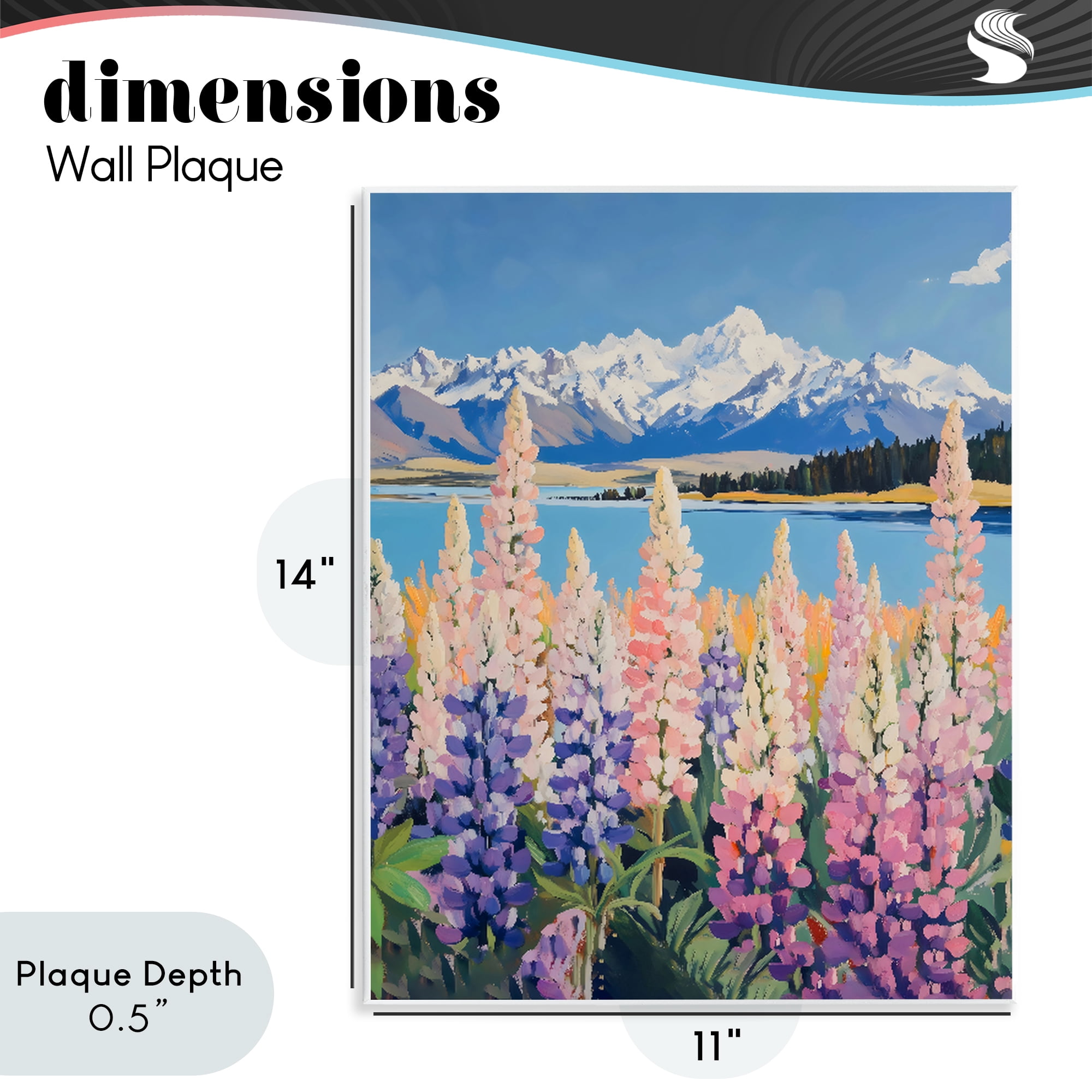 Stupell Industries Mountains & Wildflowers by Lake Wall Plaque Art, design by The Prints Vibe