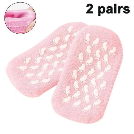 2 Pairs Moisturising Gel Socks, Reusable Soft Feet Skin With Essential ...