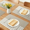 thumbnail image 2 of Unique Bargains Set of 6 Wipeable Plastic Placemats for Kitchen Dining Table Light Brown, 2 of 6