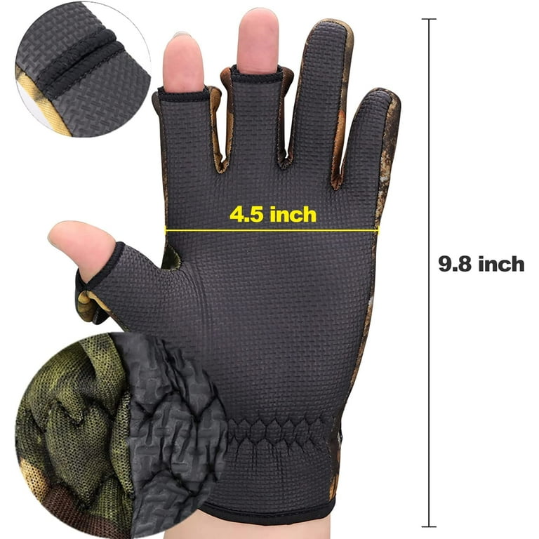 BB Hapeayou Fingerless Neoprene Fishing Gloves for Men & Women