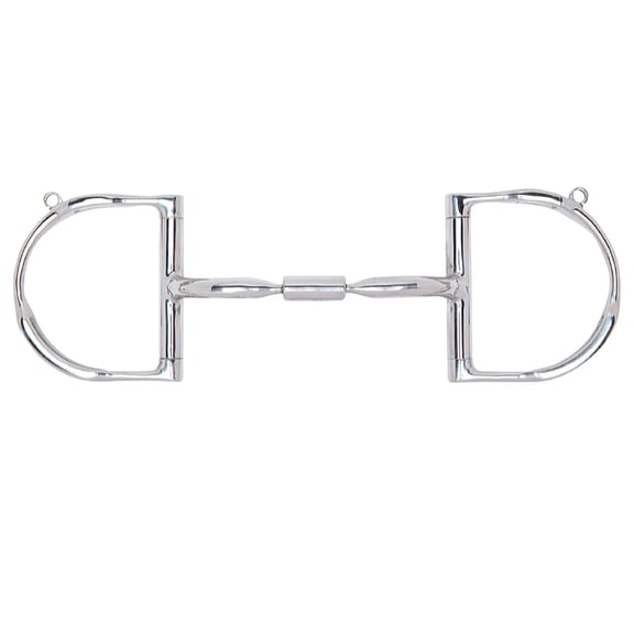 Myler MB 02 Comfort Snaffle English Dee with Hooks - Stainless Steel with Copper Inlay, Level 1 5"