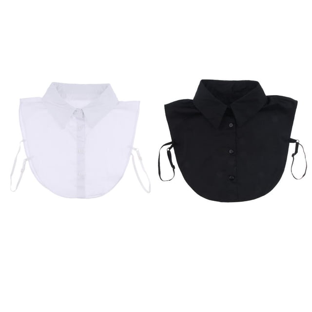 2 piezas de falso cuello desmontable cuello blusa medio camisas Hugo Cuello falso de algodón para mujer