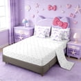 thumbnail image 3 of Erosebridal Purple Ribbon Bowknot 7pcs Bedding Comforter Set,Cute Coquette Bow Queen Bedding Sets For Kids Girls,Reversible, 3 of 7