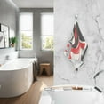 thumbnail image 6 of Red Gray Liquid Marble Cotton Face Towels Absorbent Hand Towel Soft Bathroom Towel for Kitchen Hotel Decoration, 6 of 7