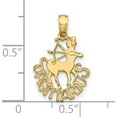 thumbnail image 3 of 14K Yellow Gold Sagittarius Charm (20.32 X 13) Made In United States k8954, 3 of 5