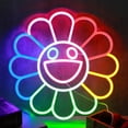 thumbnail image 4 of Neon Signs Sunflower Smile Face 15.8"x 15.8" Led Signs for Bedroom Wall Decor, Light Up Sign Adjustable Brightness for Wall Decor Bedroom Bar Christmas Birthday Holiday Party, 4 of 6