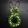 thumbnail image 3 of Easter Door Wreath, Easter Bunny-Shaped Wreaths for Front Door Decoration, Handmade Eucalyptus Green Leaves Wreath for Spring, Farmhouse Wreath for Wall Window Decor, 3 of 8
