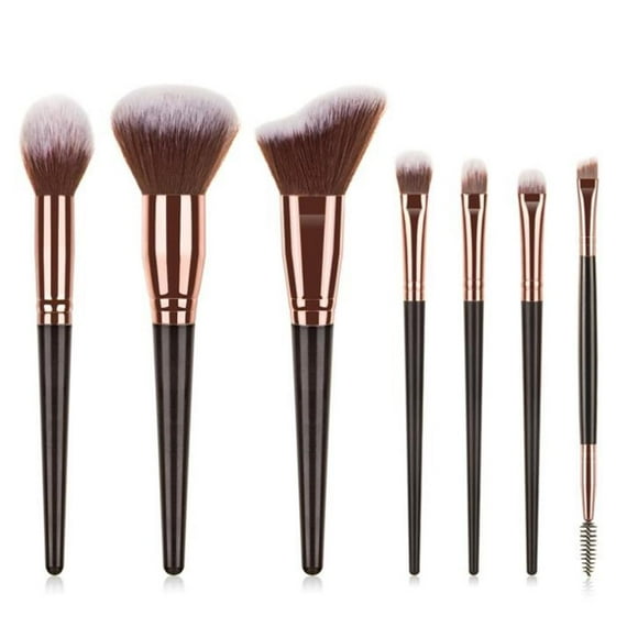 7pcs-Big Mac-Brown Gold(A)$7pcs Big Mac Makeup Brush Set Foundation Brush Eyeshadow Brush Full Set of Beauty Tools