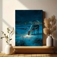 thumbnail image 6 of Reindeer Grazing Starry Night Winter Landscape Canvas Print, Suitable for Living Room, Office, Hallway, Cabin, Lodge, 6 of 8