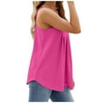 thumbnail image 4 of Njoeus Shirt for Women, Oversized Tshirts for Women Summer Tank Tops for Women Pleated Spaghetti Strap Camisole Vest Eyelet Loose Casual Summer Sleeveless Flowy Tunic Shirts S-XXL, 4 of 5