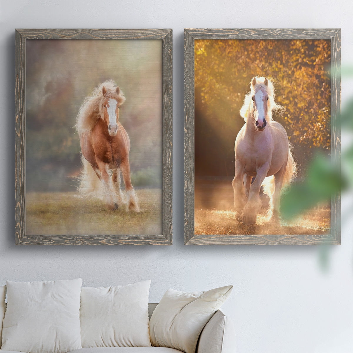 Horse Motion VII - Premium Framed Canvas 2 Piece Set - Ready to Hang