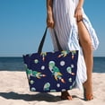 thumbnail image 6 of Pofeuu Astronaut Dinosaur and Space Print Beach Bag,Waterproof Sandproof Beach Tote Bag, Large Capacity Foldable Beach Bags for Women, 6 of 7