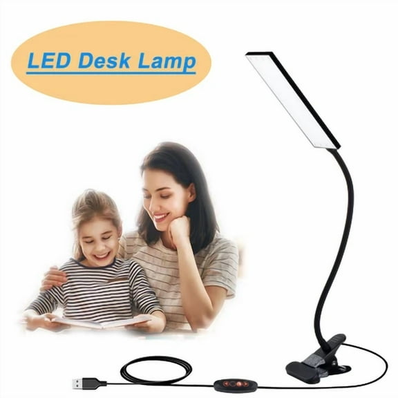 Dimmable Led Clip-On Desk Lamp Flexible Reading Light Birthday Christmas Gifts