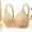 Beige, variant on Amidoa Push-up Bras for Women Beige Wire-Free Large Bust Solid Full-Figure Bra Bralettes for Women L