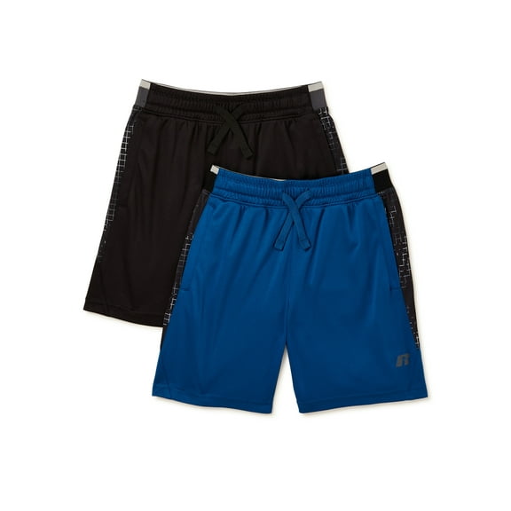 Russell Boys Solid Active Shorts, 2-Pack, Sizes 4-18 & Husky