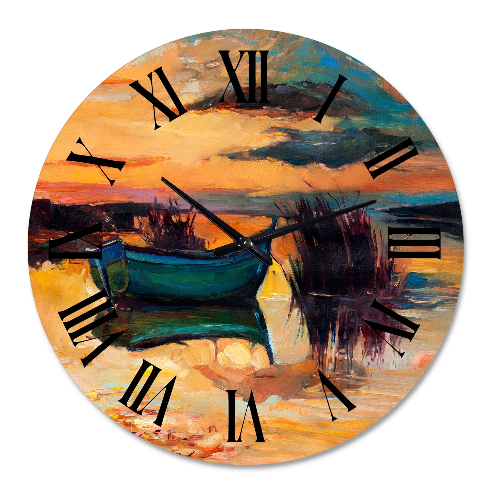 Designart 1 in Quartz Coastal Wall Clock