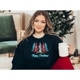 thumbnail image 5 of Merry Christmas Pink Blue Tree Shirt, Christmas Sweatshirt, Merry Christmas Shirt, Cute Christmas Tees for Women, Holiday Shirt, 5 of 10