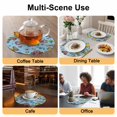 thumbnail image 2 of Blue Children's Day Round 13 Inch Placemats Set of 2, Car Tree Stars Modern Abstract Art Cartoon HeatResistant Non Slip Place Mats for Dining Table, Wipeable Kitchen Table Mats for Housewarming, 2 of 9