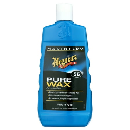 Meguiar's M56 Marine/RV Pure Wax Carnauba Blend - Marine Wax for High-Gloss Protection, M5616, 16 Oz